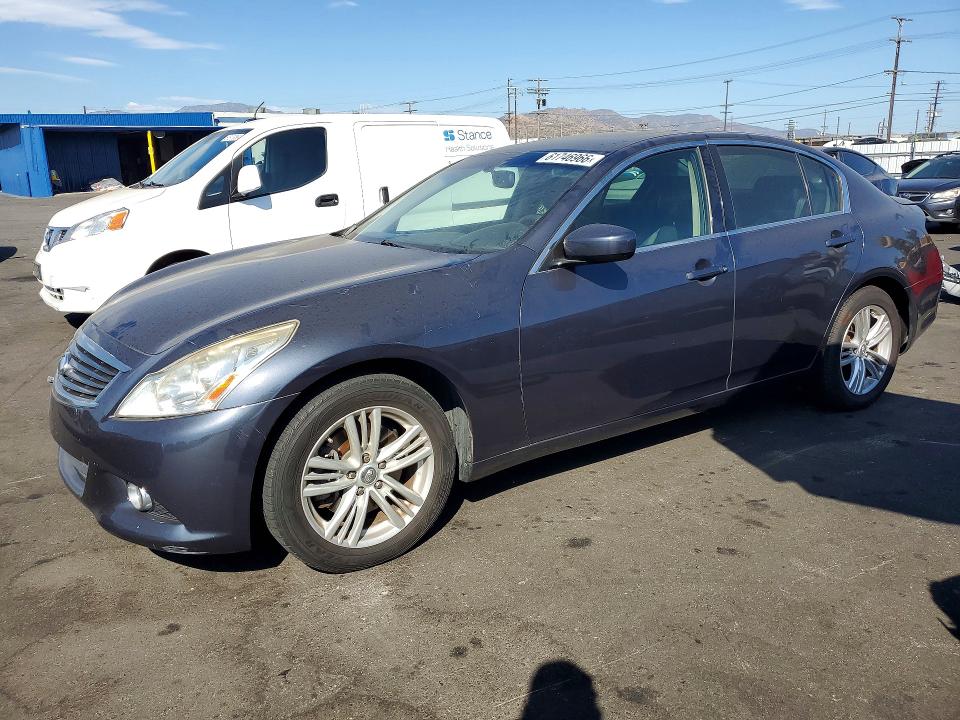 2012 Infiniti G VIN JN1CV6AR5CM975009 COPART salvage auction — REAR END, Ca - Salvage Certificate, sold $1,400 on 2026-07-27 (photo 1)