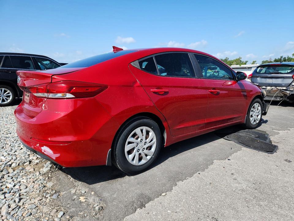 2017 Hyundai Elantra VIN KMHD74LF1HU384083 COPART salvage auction — FRONT END, FL - CERTIFICATE OF TITLE, sold $1,350 on 2026-07-27 (photo 3)