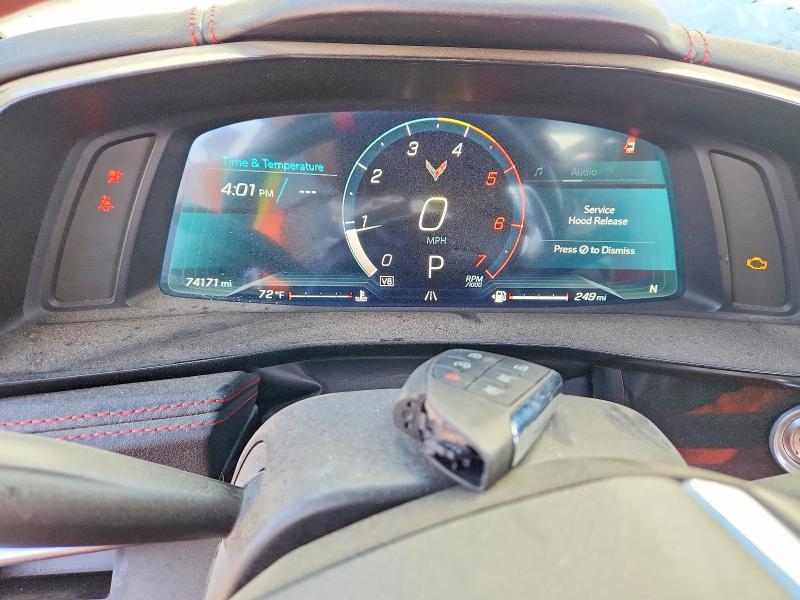 2022 Chevrolet Corvette stingray VIN 1G1YA2D45N5120615 COPART salvage auction — FRONT END, CA - SALVAGE CERTIFICATE, sold $22,800 on 2026-07-14 (photo 9)