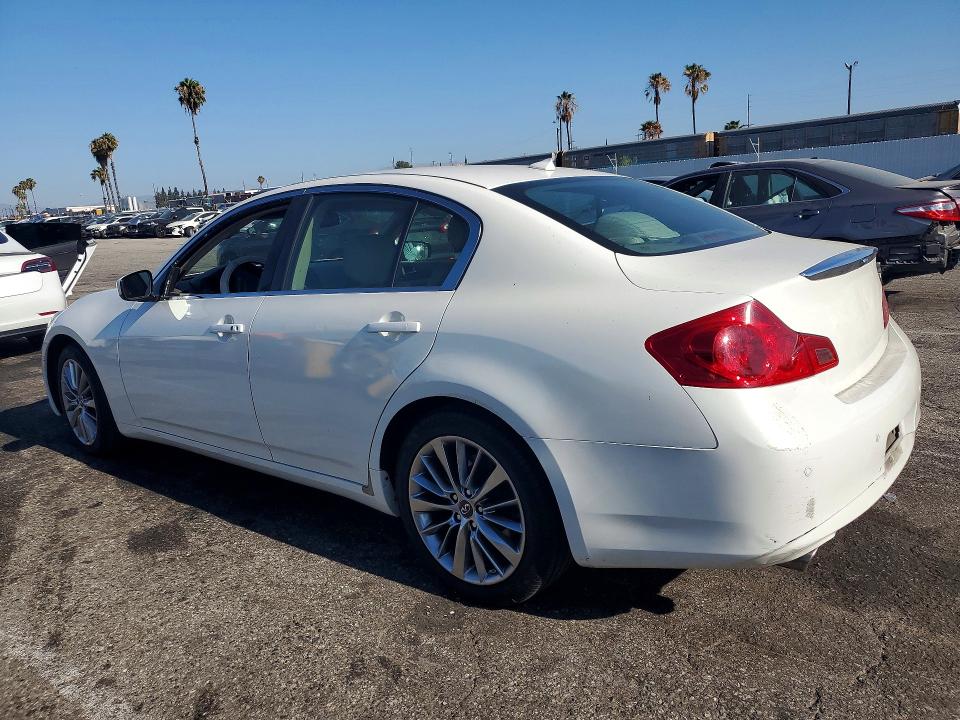 2013 Infiniti G VIN JN1CV6AP6DM716027 COPART salvage auction — VANDALISM, Ca - Salvage Certificate, sold $875 on 2026-07-28 (photo 2)