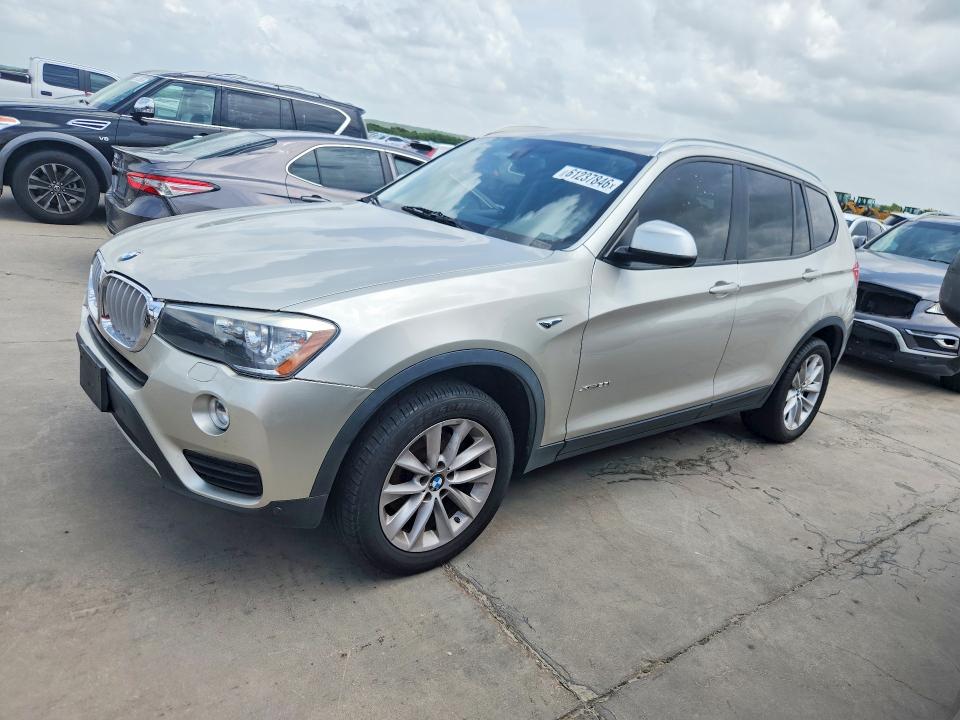 2017 BMW X3 VIN 5UXWX9C59H0T12393 COPART salvage auction — NORMAL WEAR, Tx - Bonded Title - Clean (P), sold $3,600 on 2026-07-28 (photo 1)