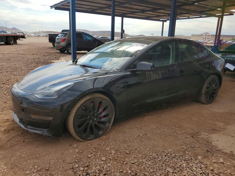 2022 Tesla Model 3 VIN 5YJ3E1ECXNF296385 — COPART salvage auction photo