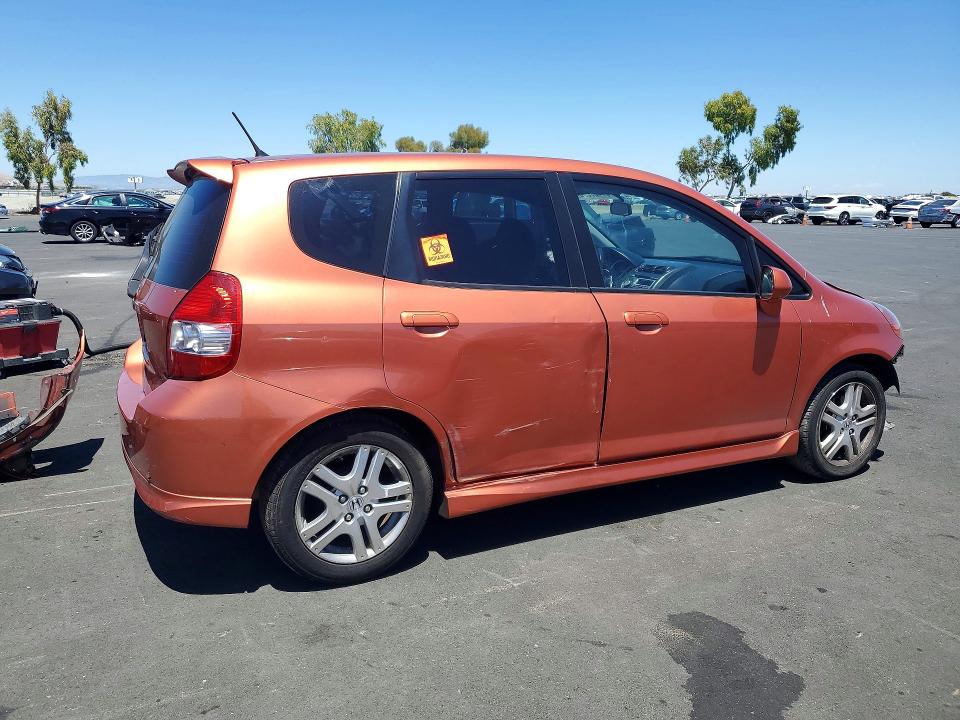 2008 Honda Fit VIN JHMGD38688S051144 COPART salvage auction — FRONT END, CA - SALVAGE CERTIFICATE, sold $175 on 2026-07-27 (photo 3)