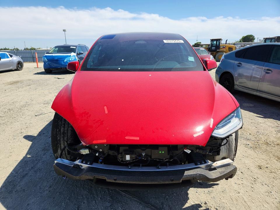 2023 Tesla Model x VIN 7SAXCDE59PF377054 COPART salvage auction — FRONT END, Ca - Salvage Certificate, sold $5,000 on 2026-07-28 (photo 5)