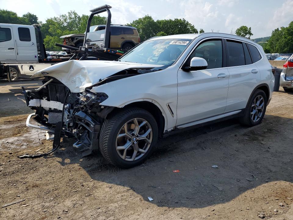 2023 BMW X3 VIN 5UX53DP09P9S47113 COPART salvage auction — FRONT END, Ny - Mv-907A Salvage Certificate, sold $350 on 2026-07-30 (photo 1)