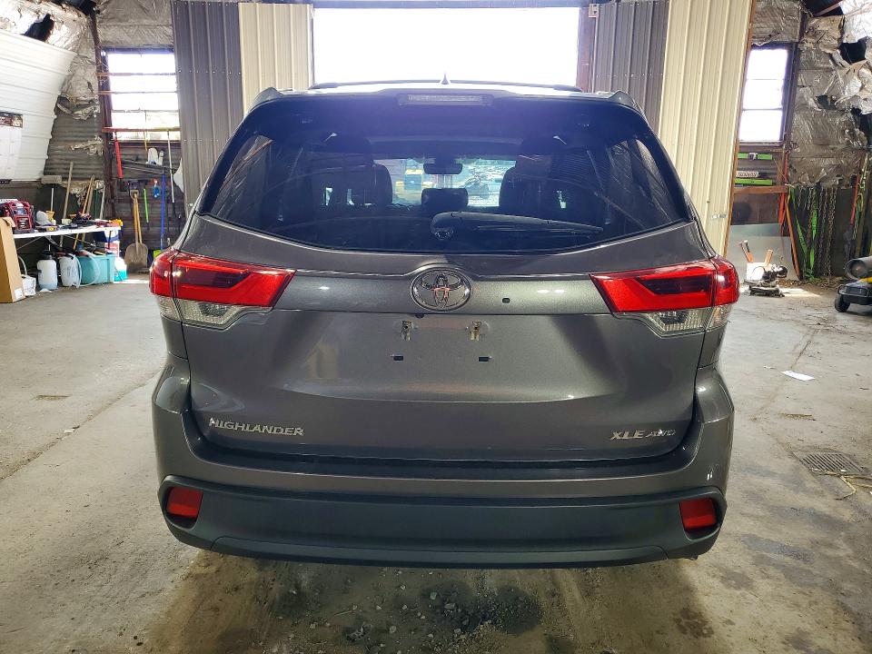 2019 Toyota Highlander VIN 5TDJZRFH0KS578756 COPART salvage auction — FRONT END, Ny - Mv-907A Salvage Certificate (P), sold $16,700 on 2026-07-22 (photo 6)