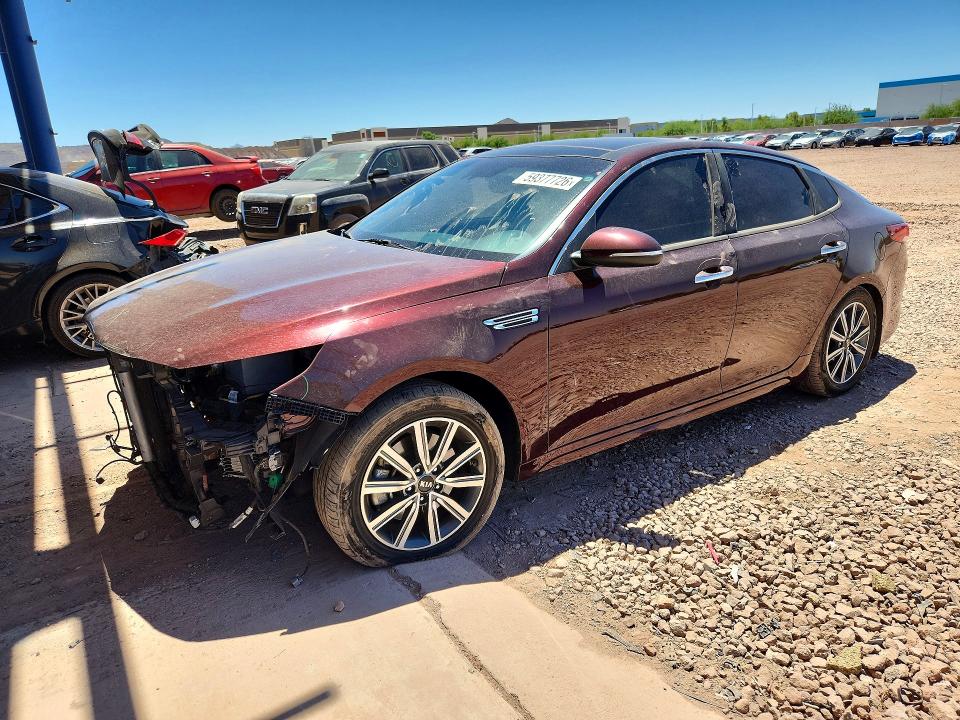 2019 Kia Optima VIN 5XXGU4L11KG318354 COPART salvage auction — FRONT END, Az - Cert Of Title - Salvage, sold $3,650 on 2026-07-09 (photo 1)