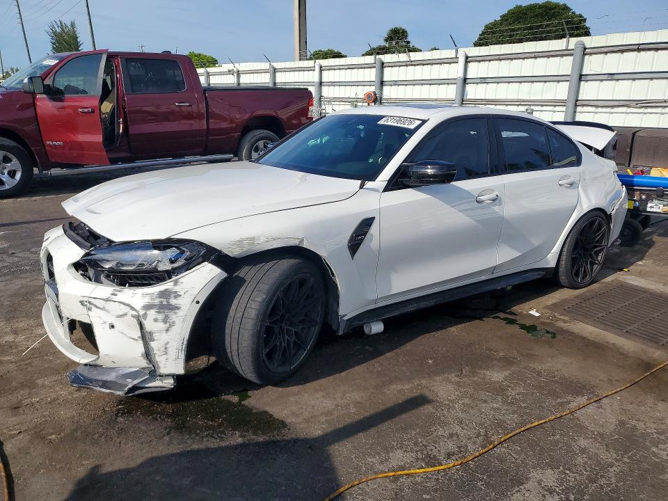 2021 BMW M3 VIN WBS53AY01MFL44956 — COPART salvage auction photo