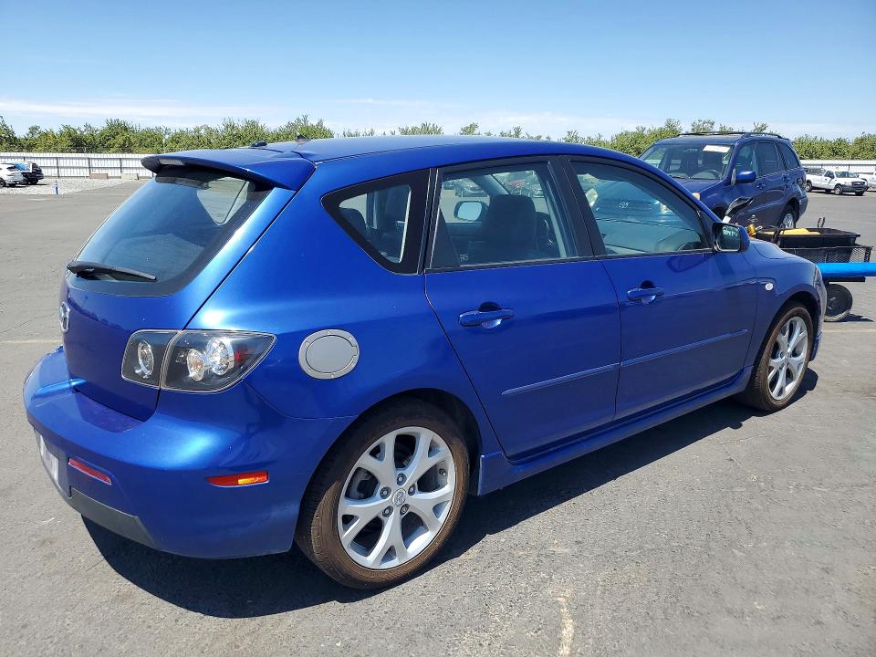 2007 Mazda 3 VIN JM1BK343371739831 COPART salvage auction — REAR END, Ca - Salvage Certificate, sold $950 on 2026-07-27 (photo 3)