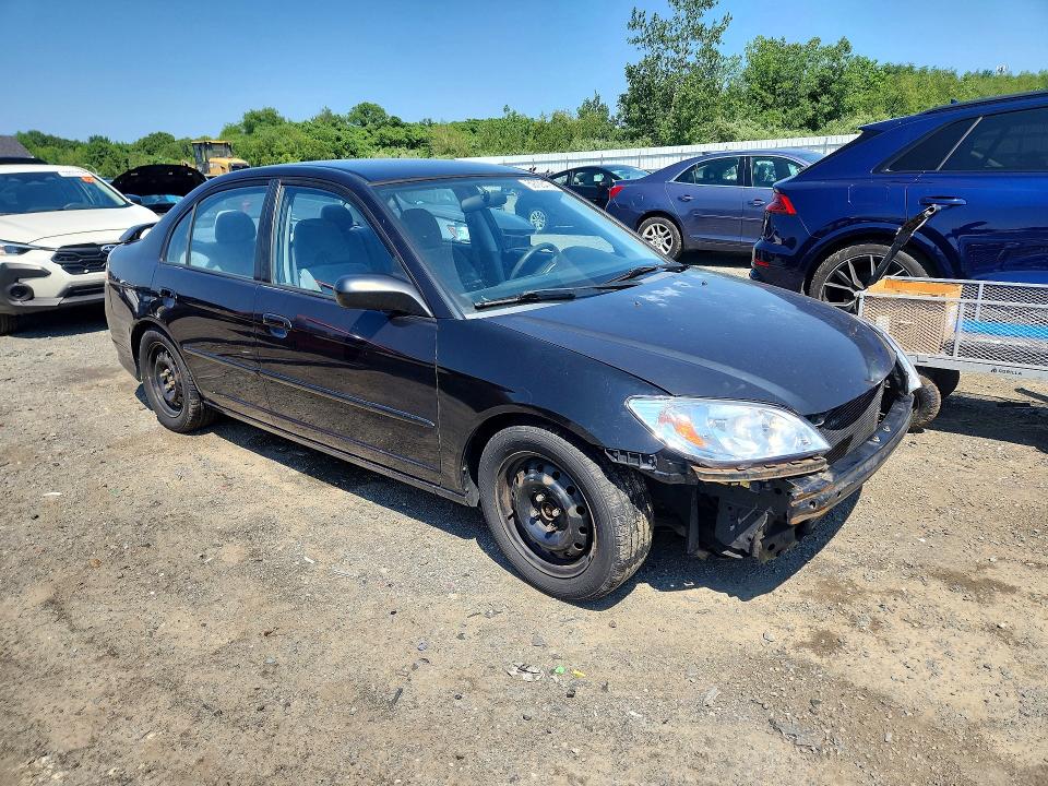 2004 Honda Civic VIN 2HGES16594H523383 COPART salvage auction — FRONT END, Ma - Cert Of Title-Reconstrctd Coll, sold $125 on 2026-07-22 (photo 4)