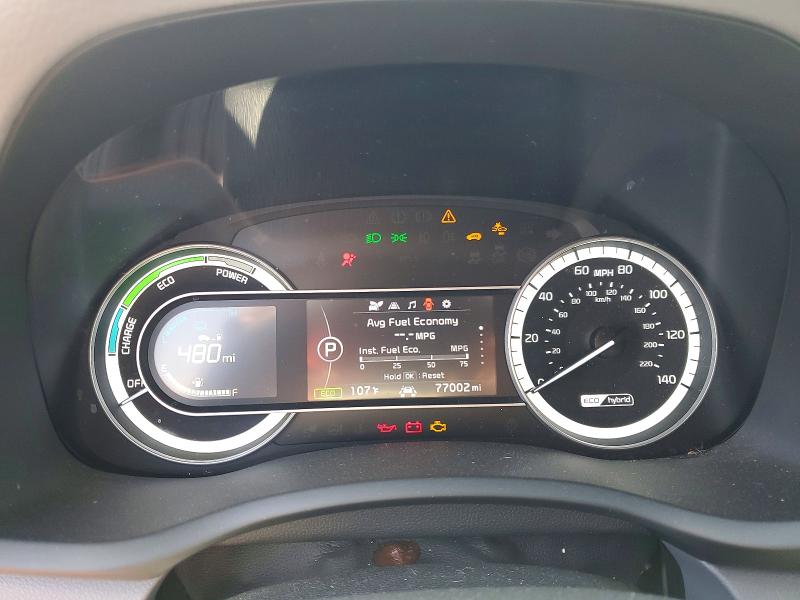 2019 Kia Niro VIN KNDCB3LC3K5337220 COPART salvage auction — FRONT END, CA - SALVAGE CERTIFICATE, sold $1,200 on 2026-07-27 (photo 9)