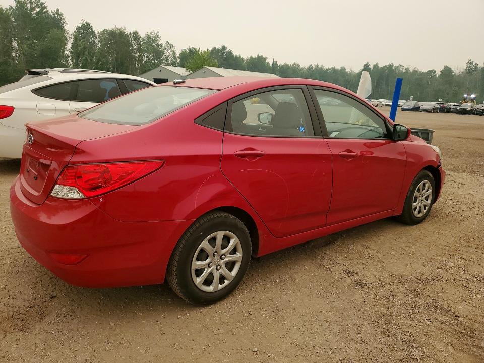 2014 Hyundai Accent VIN KMHCT4AE4EU734481 COPART salvage auction — FRONT END, ON - PERMIT NO BRAND - UNFIT, sold $975 on 2026-07-28 (photo 3)