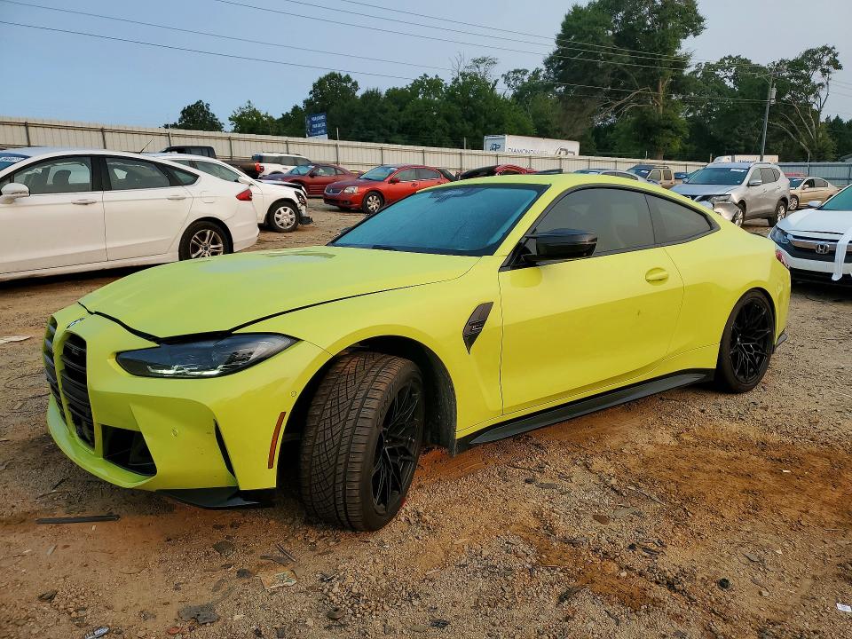 2022 BMW M4 VIN WBS33AZ00NCH80242 COPART salvage auction — FRONT END, Va - Cert Of Title - Salvage, sold $33,750 on 2026-08-28 (photo 1)