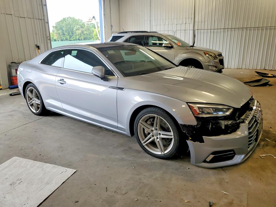 2018 Audi A5 VIN WAUPNAF58JA008428 COPART salvage auction — FRONT END, Salvage Title, sold $8,300 on 2026-08-20 (photo 4)