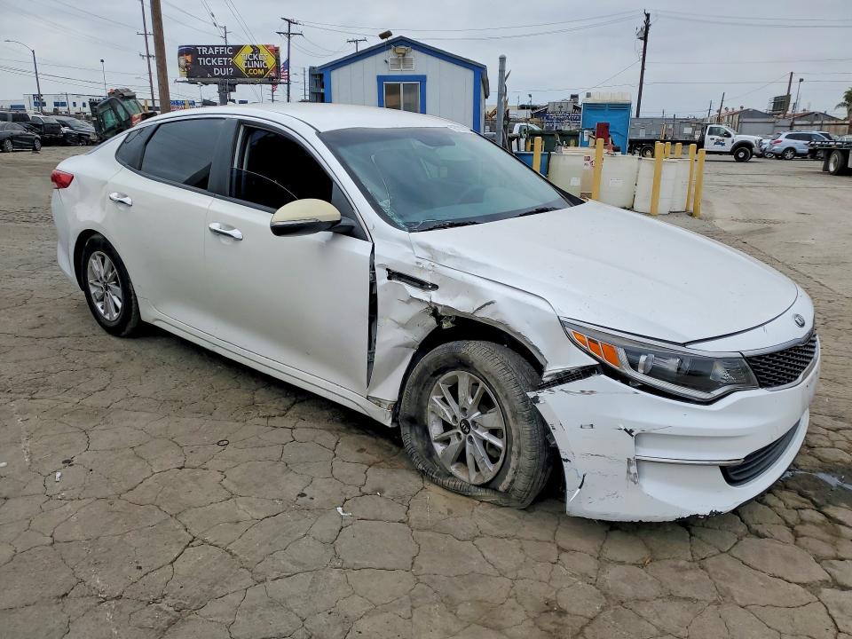2016 Kia Optima VIN KNAGT4L3XG5076080 COPART salvage auction — FRONT END, Ca - Salvage Certificate, sold $1,350 on 2026-07-16 (photo 4)