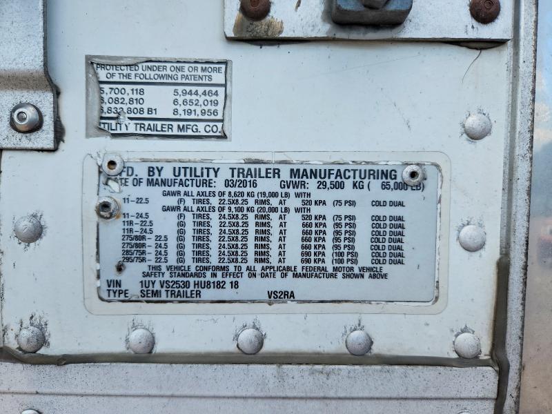 2017 Utility trailer VIN 1UYVS2530HU818218 COPART salvage auction — ROLLOVER, TX - SALVAGE VEHICLE TITLE, sold $5,400 on 2026-10-08 (photo 8)