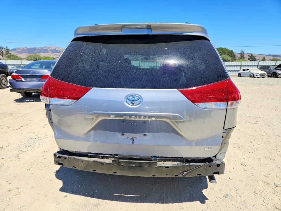 2012 Toyota Sienna VIN 5TDKK3DC1CS204770 COPART salvage auction — FRONT END, Ca - Salvage Certificate, sold $1,250 on 2026-07-28 (photo 6)