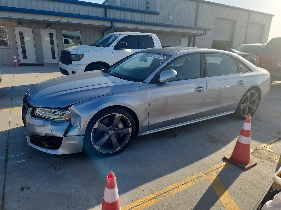 2017 Audi A8 VIN WAU43AFD0HN017644 COPART salvage auction — FRONT END, Ky - Cert Of Title-Salvage, sold $13,100 on 2026-08-06 (photo 1)