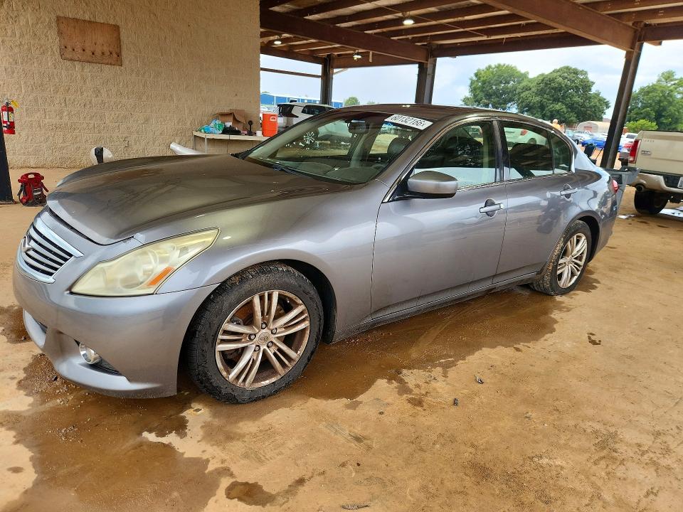 2012 Infiniti G VIN JN1DV6APXCM810351 COPART salvage auction — FRONT END, Al - Certificate Of Title, sold $125 on 2026-07-29 (photo 1)