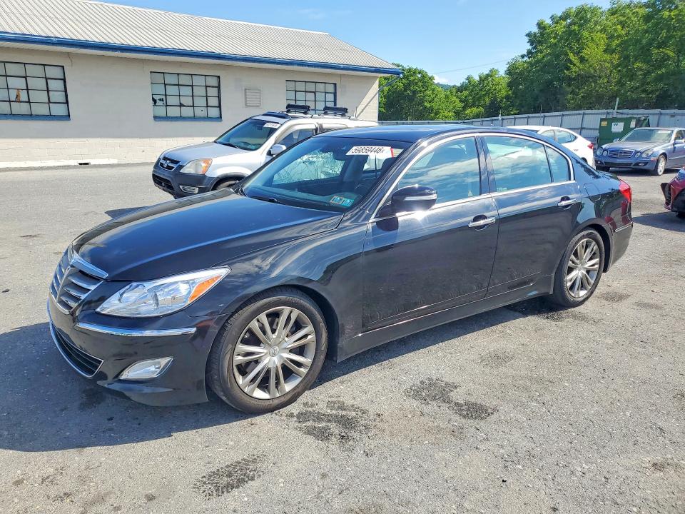 2013 Hyundai Genesis VIN KMHGC4DD9DU222489 COPART salvage auction — SIDE, Pa - Certificate Of Salvage, sold $125 on 2026-07-21 (photo 1)