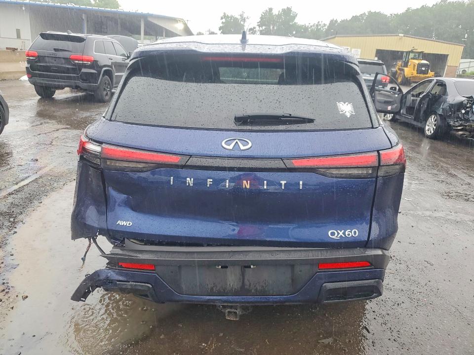 2024 Infiniti Qx60 VIN 5N1DL1ES7RC357353 COPART salvage auction — REAR END, Ny - Mv-907A Salvage Certificate, sold $8,400 on 2026-08-24 (photo 6)