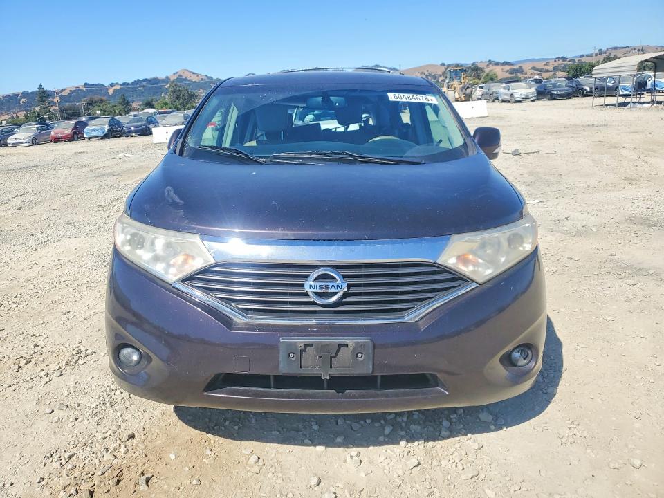 2011 Nissan Quest VIN JN8AE2KP7B9002200 COPART salvage auction — REAR END, Ca - Salvage Certificate, sold $60 on 2026-07-28 (photo 5)