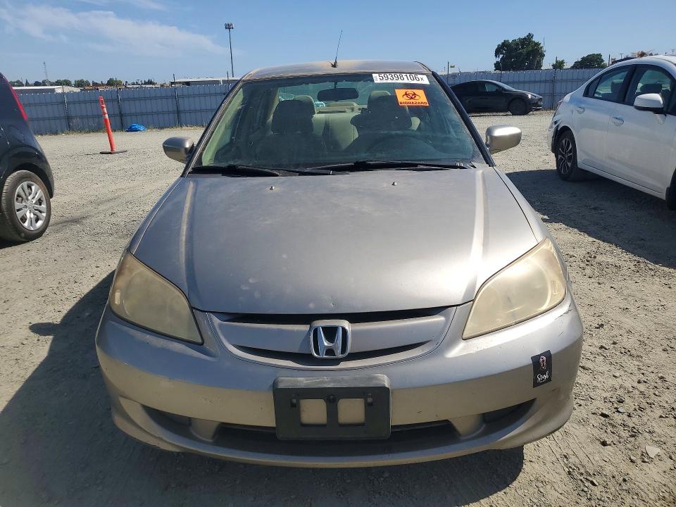 2005 Honda Civic hybrid VIN JHMES96615S021840 COPART salvage auction — MINOR DENT/SCRATCHES, CA - DIS/DLR/EXP ONLY CLEAN TITLE, sold $100 on 2026-07-21 (photo 5)