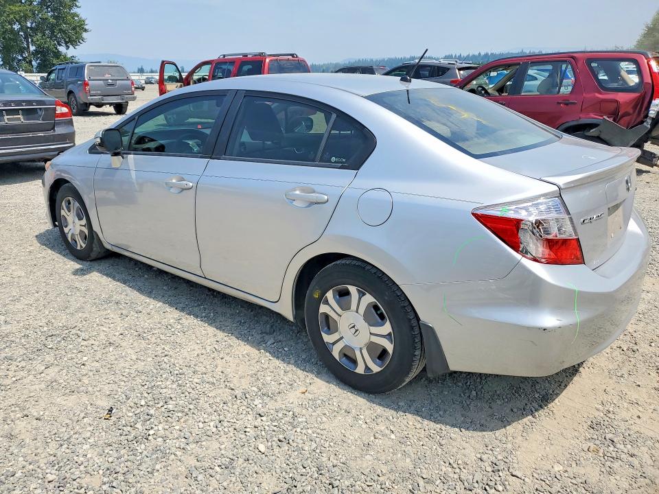 2012 Honda Civic VIN JHMFB4F23CS002854 COPART salvage auction — REAR END, Wa - Bill Of Sale, sold $80 on 2026-07-27 (photo 2)