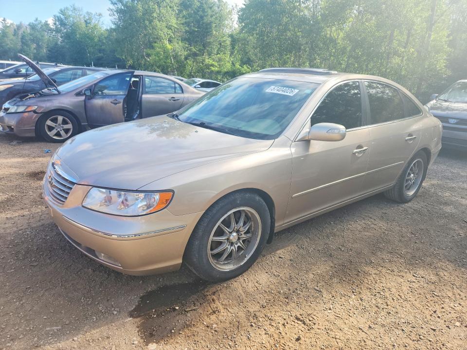 2008 Hyundai Azera VIN KMHFC46F58A301501 COPART salvage auction — SIDE, ON - PERMIT NO BRAND - UNFIT, sold $300 on 2026-07-28 (photo 1)
