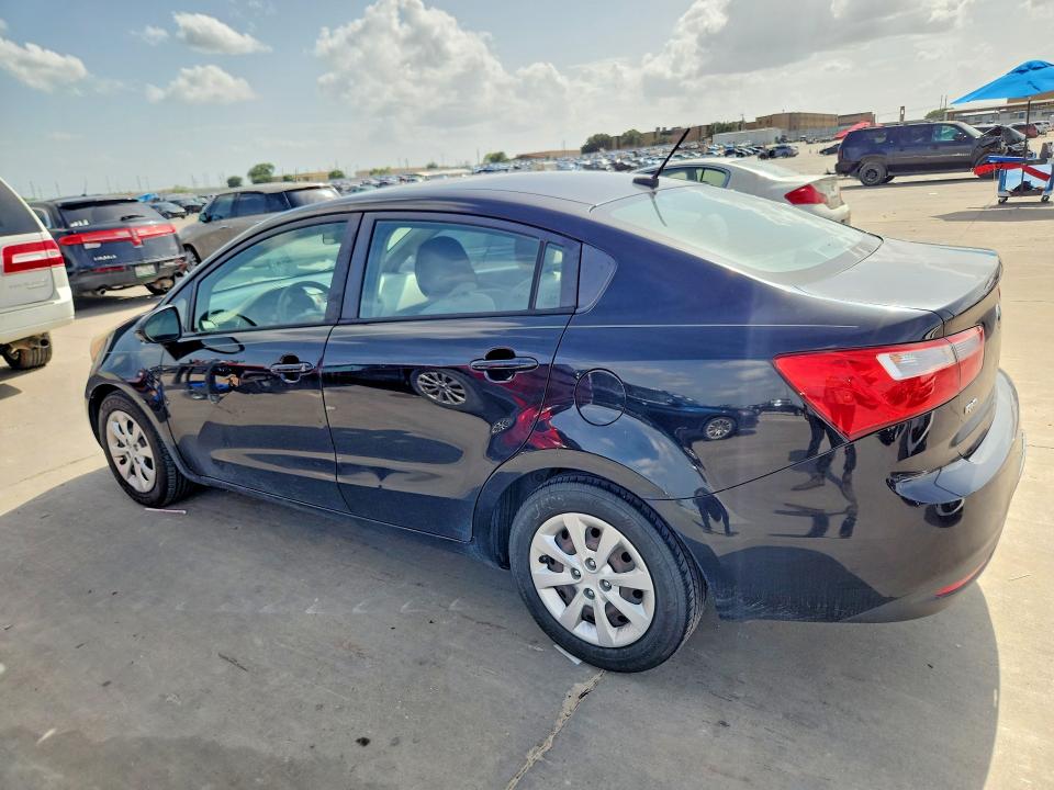 2015 Kia Rio VIN KNADM4A39F6527091 COPART salvage auction — NORMAL WEAR, Tx - Certificate Of Title, sold $975 on 2026-07-30 (photo 2)