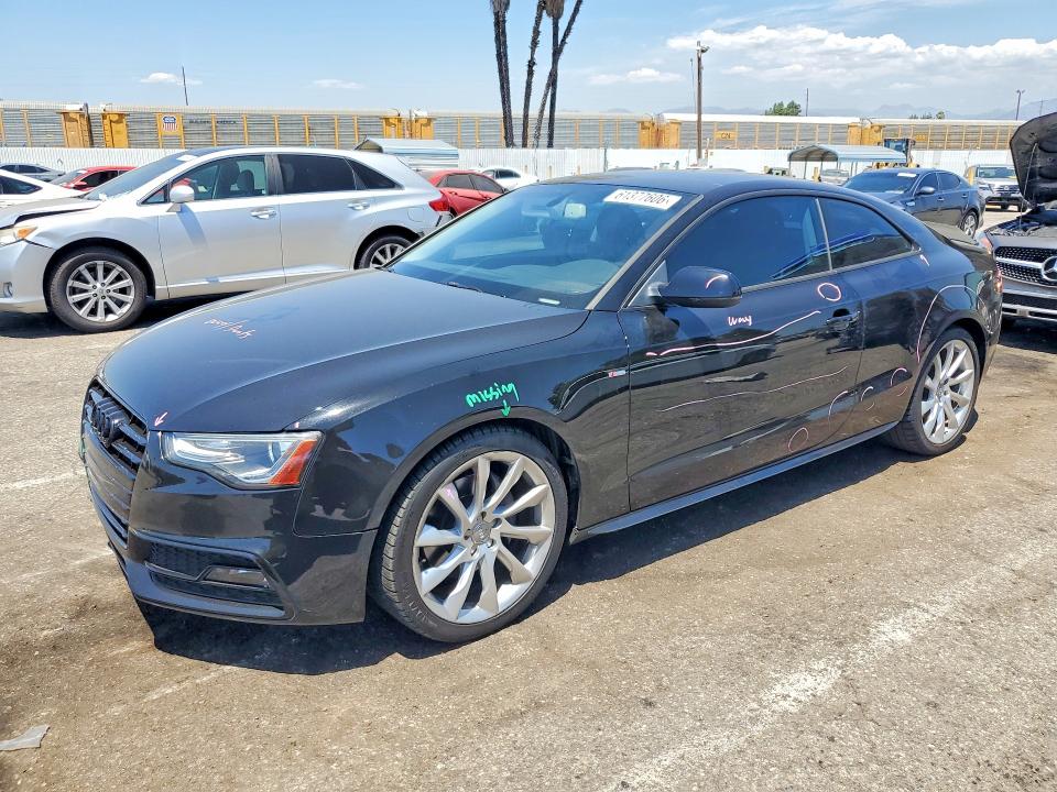 2016 Audi A5 VIN WAUM2AFR0GA017616 COPART salvage auction — FRONT END, Ca - Salvage Certificate, sold $2,950 on 2026-07-28 (photo 1)