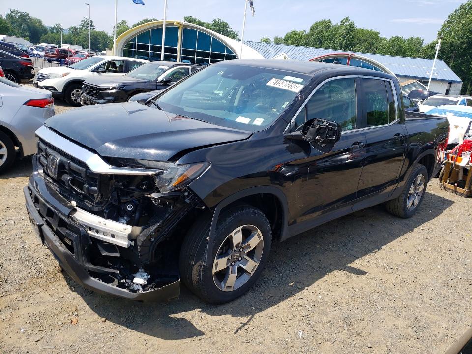 2025 Honda Ridgeline VIN 5FPYK3F53SB041817 COPART salvage auction — FRONT END, Ny - Certificate Of Title, sold $11,500 on 2026-07-22 (photo 1)