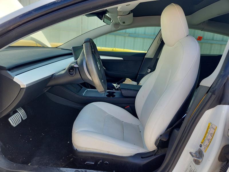 2021 Tesla VIN 5YJ3E1EC3MF973341 COPART salvage auction — FRONT END, TX - SALVAGE VEHICLE TITLE (P), sold $5,700 on 2026-07-31 (photo 7)