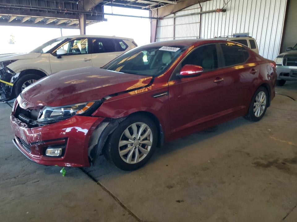 2015 Kia Optima VIN 5XXGN4A7XFG455237 COPART salvage auction — FRONT END, CA - SALVAGE CERTIFICATE, sold $825 on 2026-07-23 (photo 1)