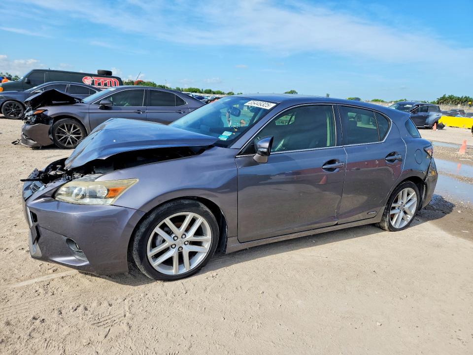 2014 Lexus Ct 200 VIN JTHKD5BH9E2181400 COPART salvage auction — FRONT END, Fl - Cert Of Title Slvg Rebuildable, sold $1,750 on 2026-07-08 (photo 1)