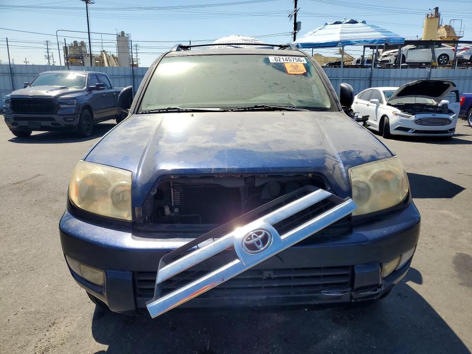 2005 Toyota 4runner VIN JTEZU14R658031557 COPART salvage auction — FRONT END, CA - DIS/DLR/EXP ONLY CLEAN TITLE, sold $2,150 on 2026-07-27 (photo 5)