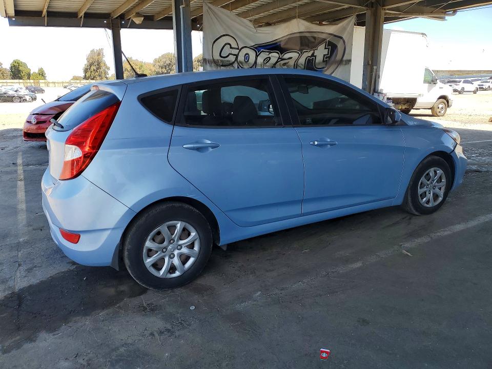 2014 Hyundai Accent VIN KMHCT5AE0EU164548 COPART salvage auction — VANDALISM, Ca - Salvage Certificate, sold $2,250 on 2026-07-14 (photo 3)
