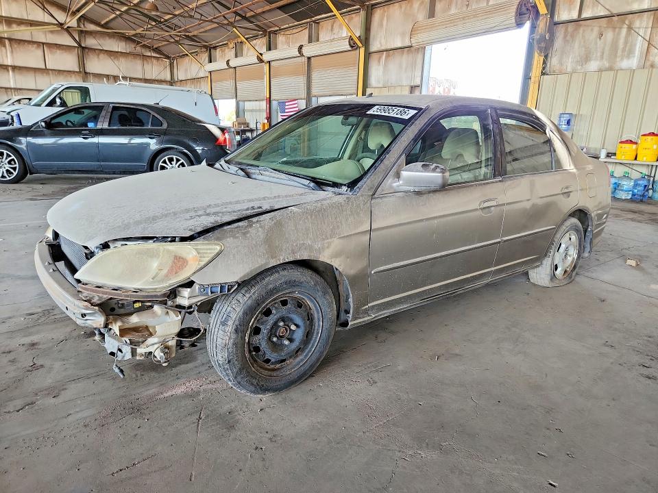 2005 Honda Civic hybrid VIN JHMES95685S021738 COPART salvage auction — FRONT END, AZ - CERTIFICATE OF TITLE (P), sold $475 on 2026-07-29 (photo 1)