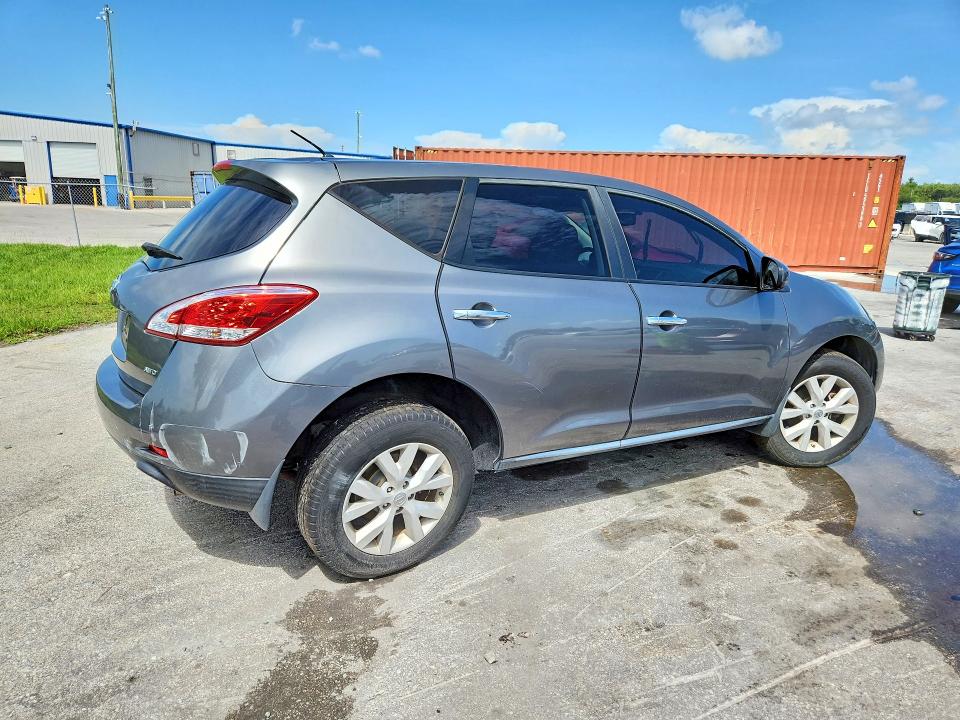 2014 Nissan Murano VIN JN8AZ1MW3EW513069 COPART salvage auction — UNDERCARRIAGE, Fl - Cert Of Title Slvg Rebuildable, sold $375 on 2026-07-21 (photo 3)