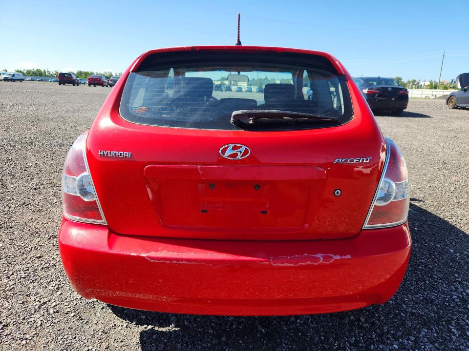 2007 Hyundai Accent VIN KMHCN35C37U005792 COPART salvage auction — FRONT END, ON - PERMIT NO BRAND - UNFIT, sold $275 on 2026-07-28 (photo 6)