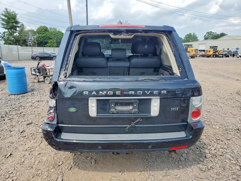 2008 Land rover RANGE ROVER VIN SALME15408A294681 COPART salvage auction — REAR END, PA - CERTIFICATE OF SALVAGE, sold $525 on 2026-07-20 (photo 6)