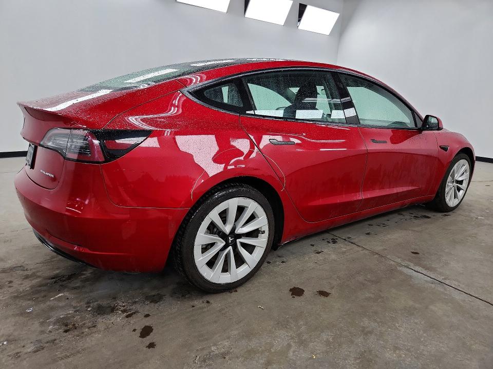 2022 Tesla Model 3 VIN 5YJ3E1EB1NF290644 COPART salvage auction — UNDERCARRIAGE, Fl - Certificate Of Title, sold $10,700 on 2026-07-27 (photo 3)