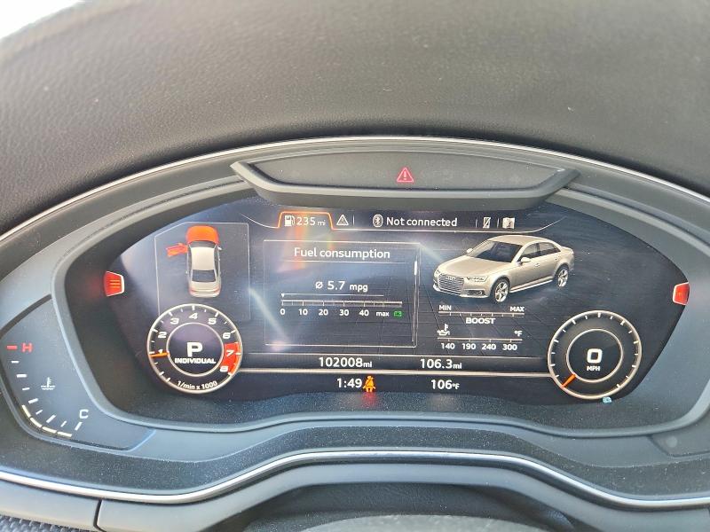 2018 Audi Rs4 VIN WAUB4AF4XJA002487 COPART salvage auction — HAIL, Co - Certificate Of Title, sold $9,700 on 2026-07-30 (photo 9)