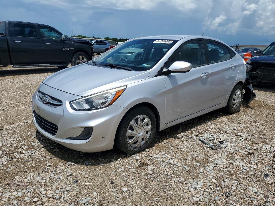 2017 Hyundai Accent VIN KMHCT4AE0HU249596 COPART salvage auction — REAR END, Tx - Salvage Vehicle Title, sold $675 on 2026-07-23 (photo 1)