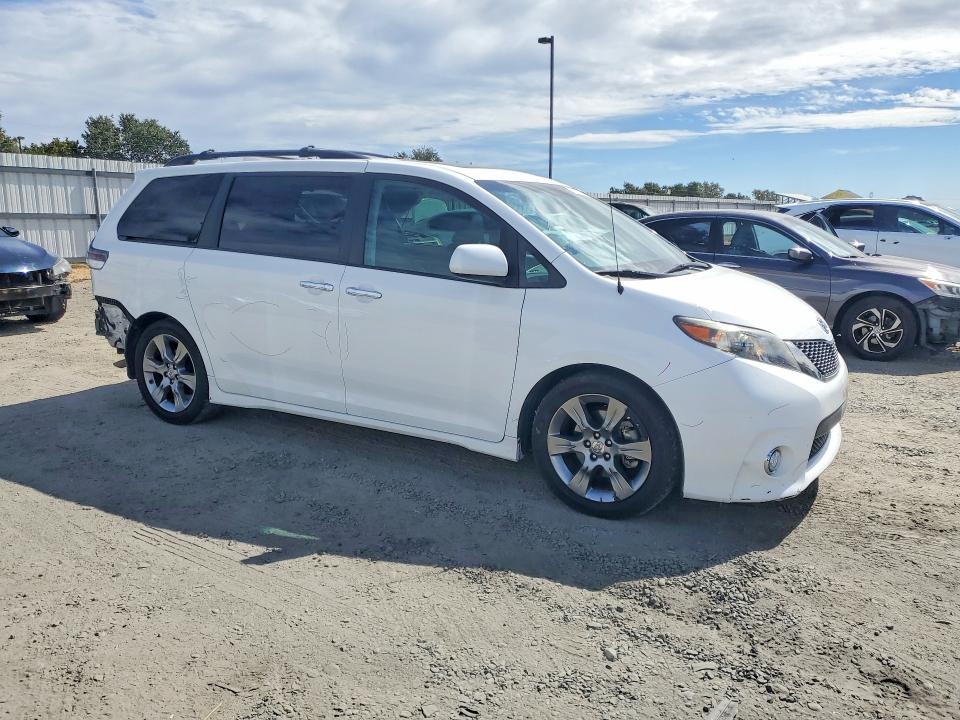 2014 Toyota Sienna VIN 5TDXK3DC9ES500239 COPART salvage auction — REAR END, Ca - Salvage Certificate, sold $25 on 2026-07-28 (photo 4)