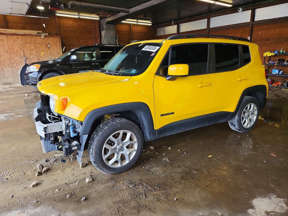 2016 Jeep Renegade VIN ZACCJBBT6GPD09120 COPART salvage auction — FRONT END, Pa - Cert Of Salv-R=Reconstructed, sold $1,100 on 2026-08-06 (photo 1)