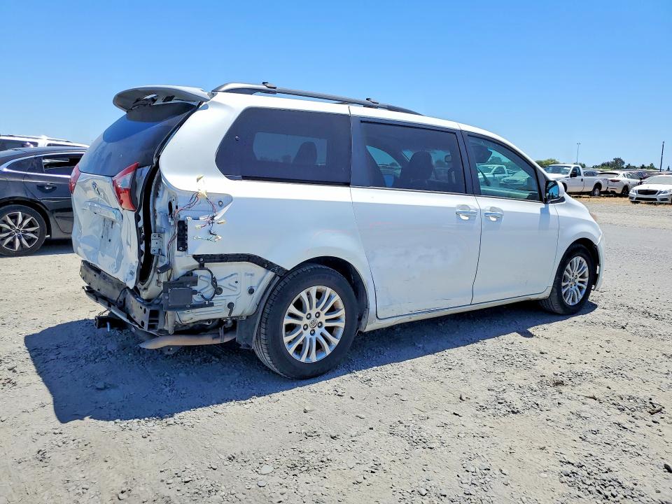 2015 Toyota Sienna VIN 5TDYK3DC9FS527320 COPART salvage auction — REAR END, CA - SALVAGE CERTIFICATE, sold $3,150 on 2026-07-16 (photo 3)