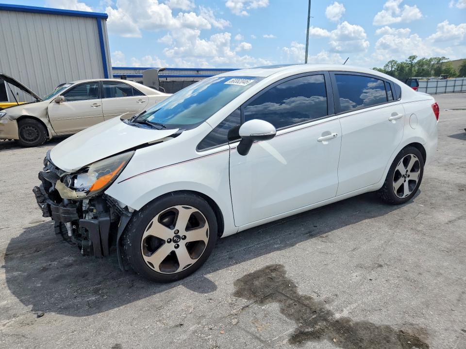 2013 Kia Rio VIN KNADN4A3XD6245925 COPART salvage auction — FRONT END, Fl - Cert Of Title Slvg Rebuildable, sold $300 on 2026-07-30 (photo 1)