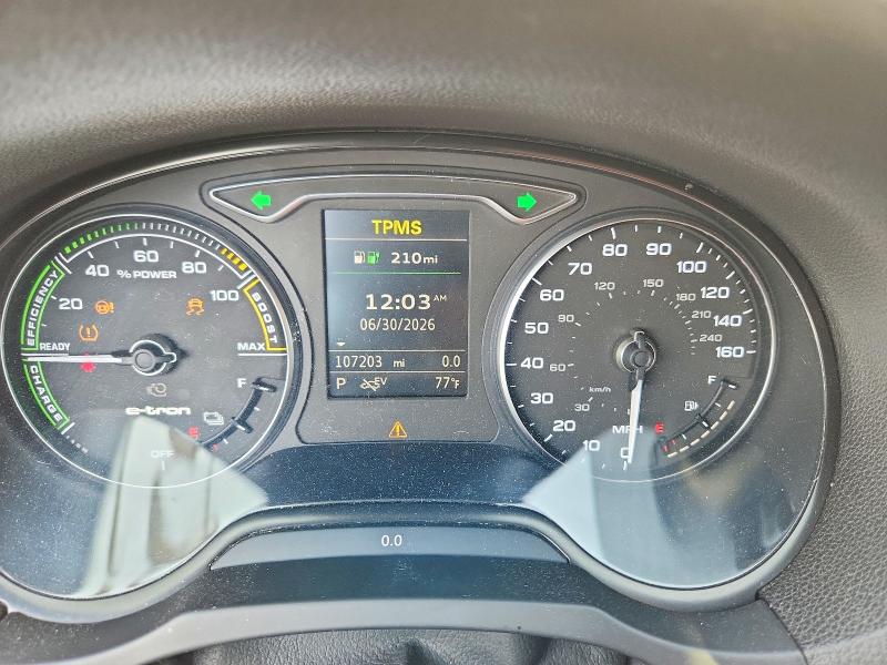 2016 Audi A3 e-tron VIN WAUVPBFF6GA130732 COPART salvage auction — FRONT END, Ct - Cert Of Title-Salvage, sold $3,300 on 2026-07-07 (photo 9)
