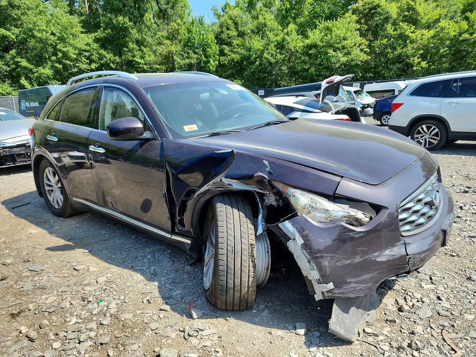 2010 Infiniti Fx VIN JN8AS1MW7AM856364 COPART salvage auction — FRONT END, Md - Cert Of Salvage > 75% Damage, sold $400 on 2026-07-17 (photo 4)